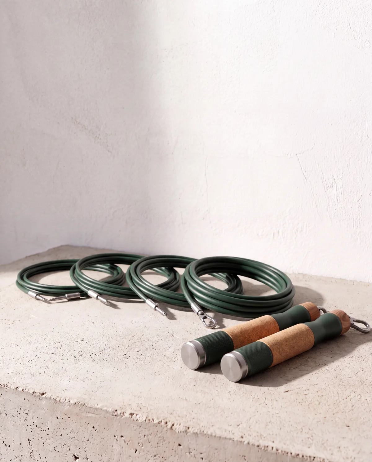 Four-Rope Weighted Jump Rope Set, 4 ropes, 2 handle pairs